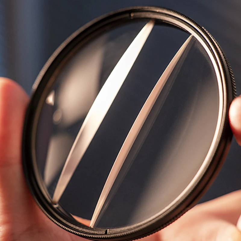 49‑82mm Glass Center Split‑Field Diopter Filter, Lens Accessory For Outdoor Photography Shooting