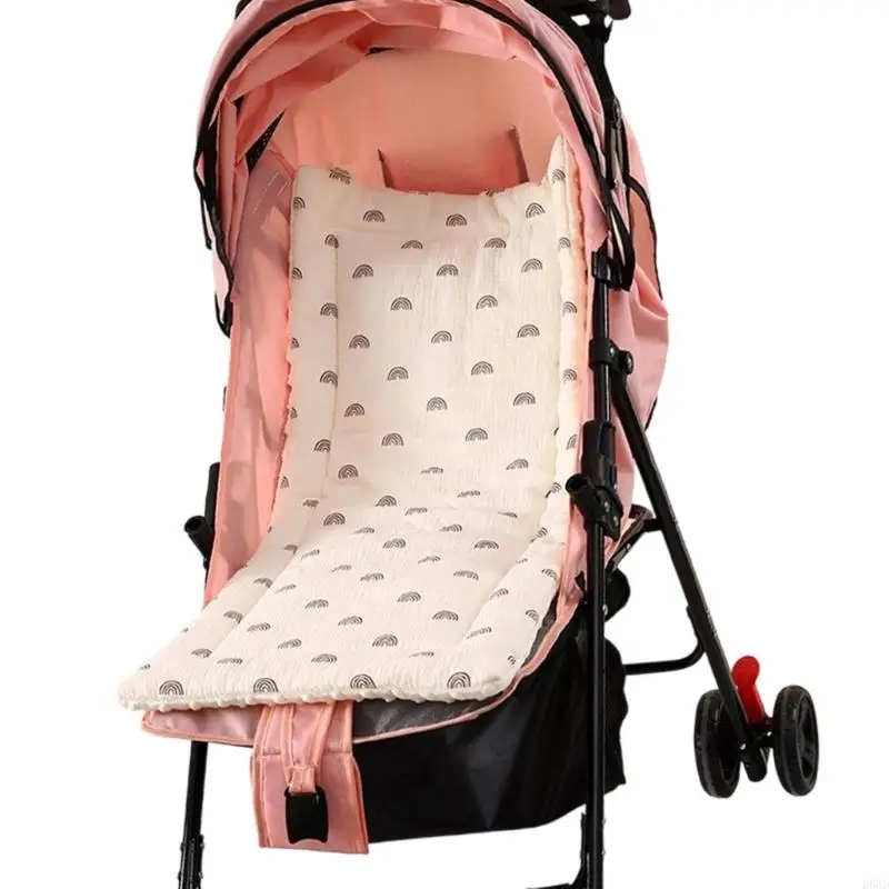 R66D Soft and Breathable Pram Insert for Baby Double Sided Strollers Cushion Mat for Buggies and Car