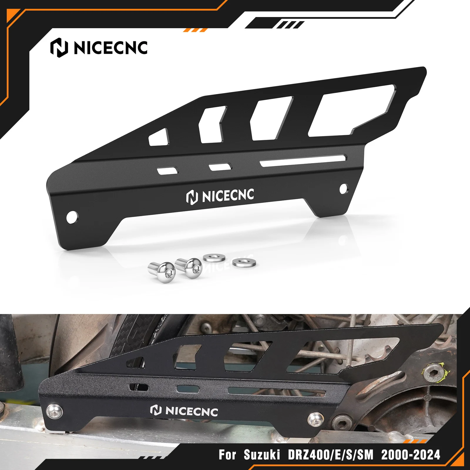 

NICECNC For Suzuki DRZ400SM 2005-2024 DRZ400S 2000-2024 SV1000 SV1000S 2003-2005 GSXR600 97-03 TL1000R TL1000S Rear Chain Guard