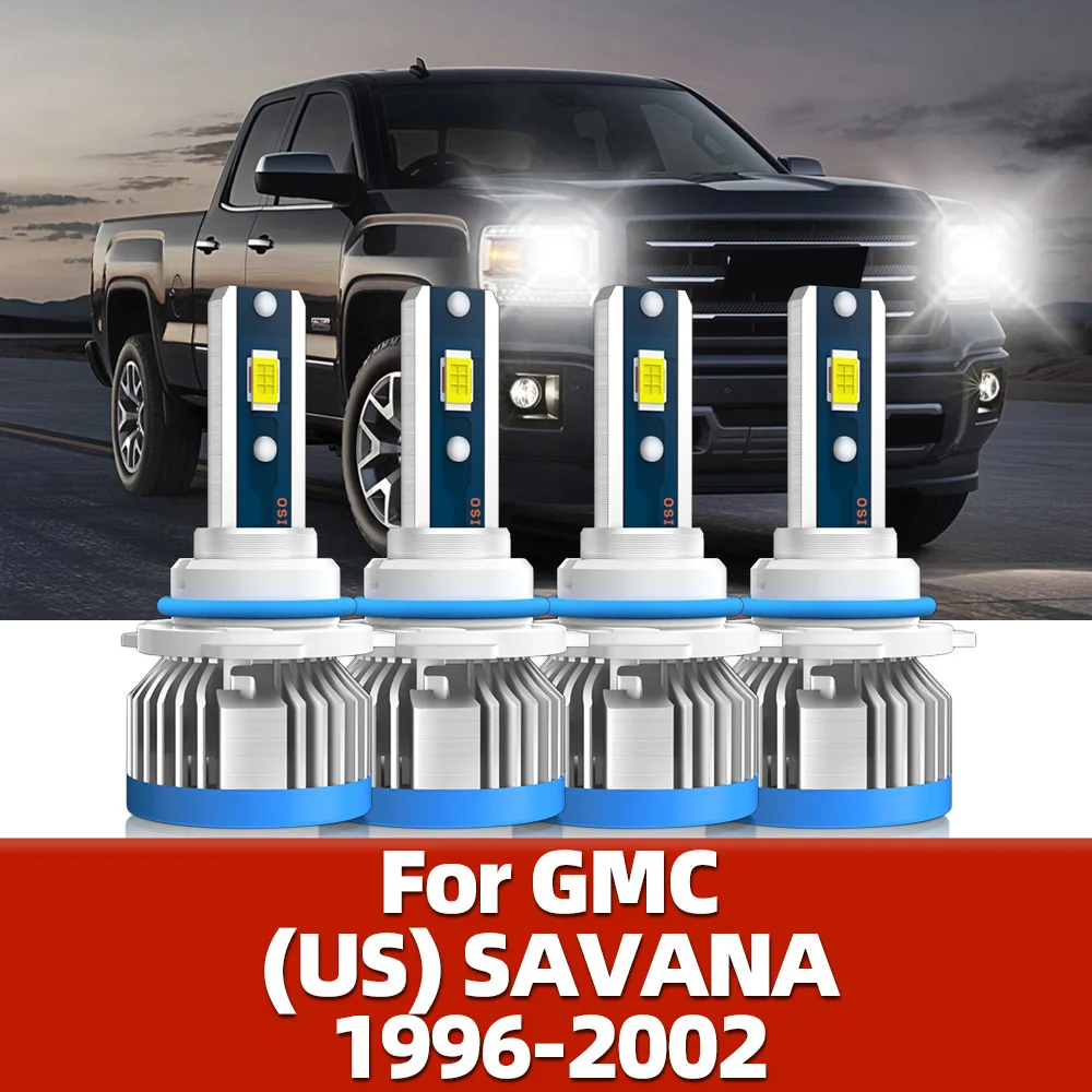 20000LM LED CSP Chip Car Headlight Bulbs Turbo Lamps Super Bright 6000K For GMC (US) SAVANA 1996 1997 1998 1999 2000 2001 2002