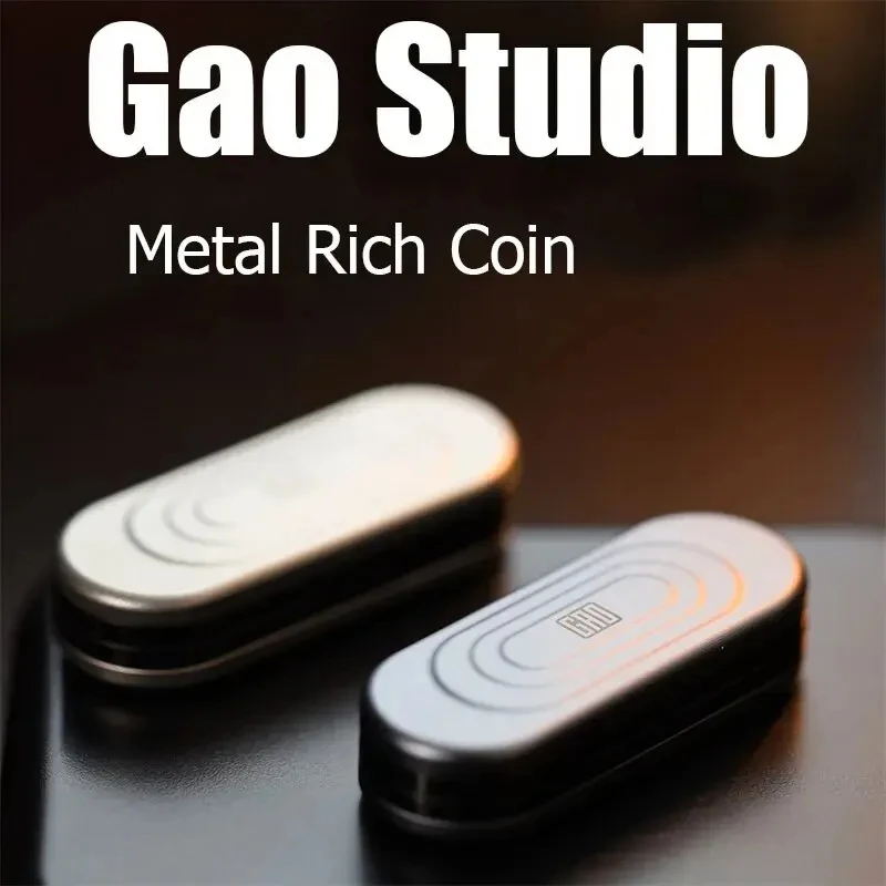 

Gao Studio Metal Rich Coin Haptic Slider Magnetic Fidget Slider EDC Adult Fidget Toys ADHD Tool Anxiety Office Stress Relief Toy