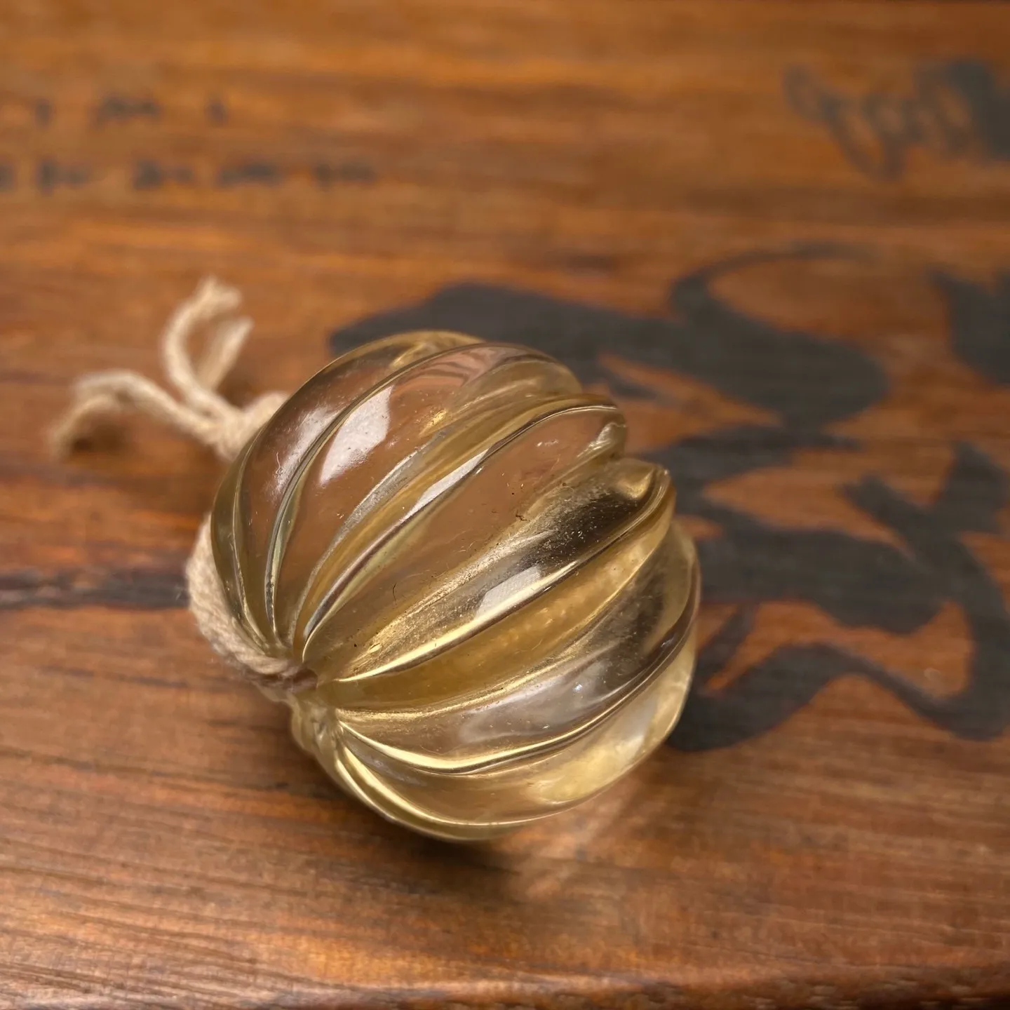Rare Tibetan Buddhism Crystal Melon Beads Dzi Bead Amulet Necklace Pendant G3711
