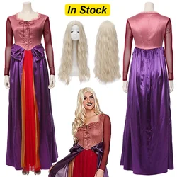 Fancy Mary Sarah Sanderson Role Play Wigs For Women Movie Hocus Of Witch Pocus Costume Woman Halloween Fantasy Fancy Party Cloth