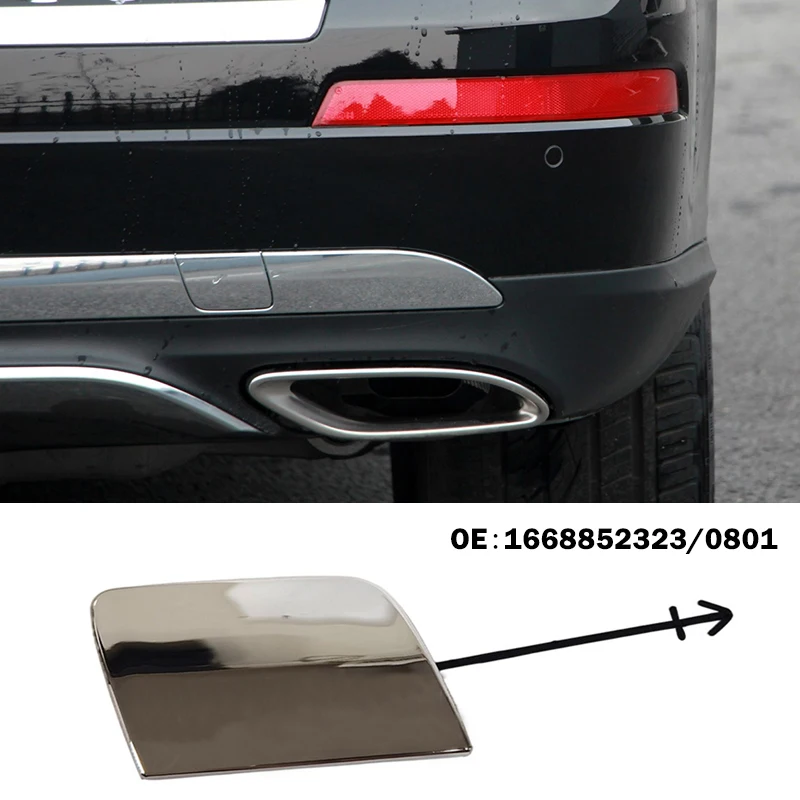 

A1668852323 A1668850801 Rear Bumper Towing Eye Tow Hook Chrome Cover Cap For GL GLS X166 GLE W166 GLS400 320 350d GL450 GLE250d