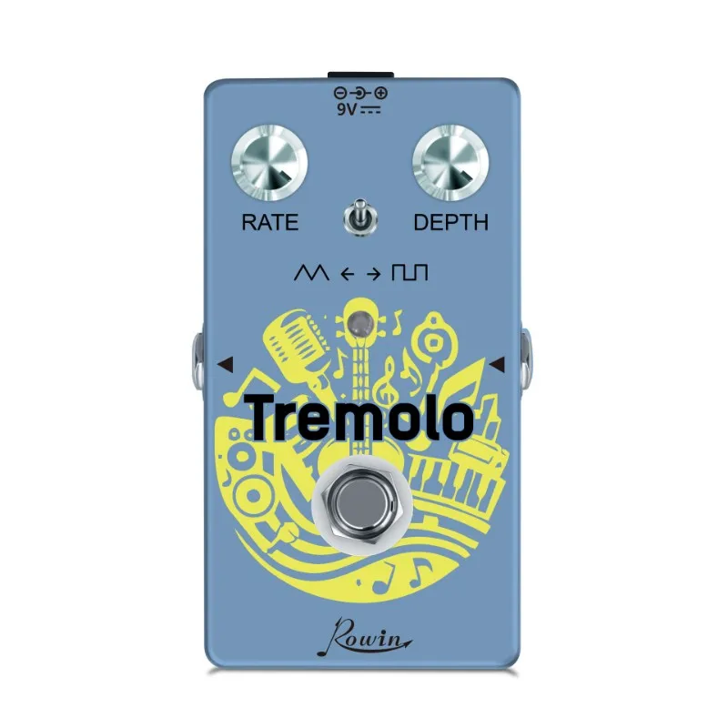 RE-07 2 Modes Switching Tremolo Guitar Pedal Electric Guitar Bass Pedal With Phoenix Wings Triangle Square Wave Design-AA8