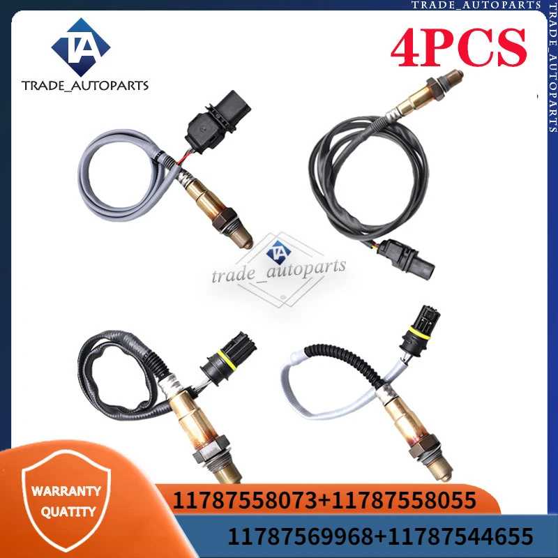 

4Pcs Oxygen Sensor For BMW 323i 523i 525xi 530i 530xi 5 (E61) Lambda O2 SENSOR 11787558073 11787558055 11787569968 11787544655