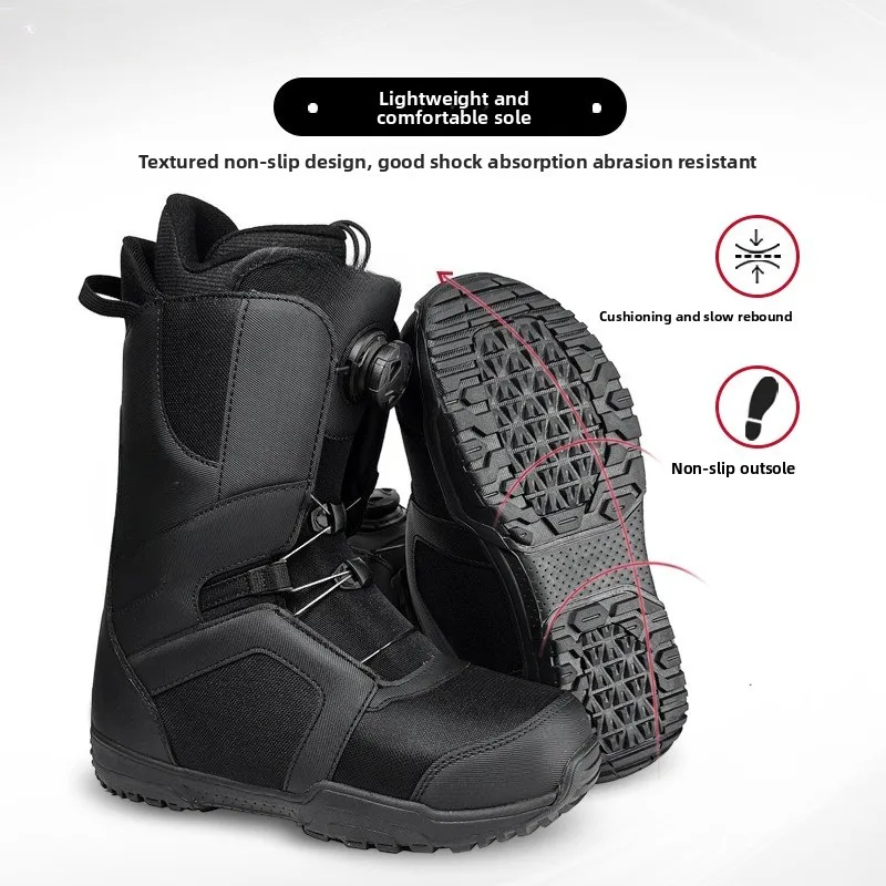 

New Wire Buckle Fast Wear Snowshoes Outdoor All-round Freestyle Smooth Engraved Snowboard Ski Shoes