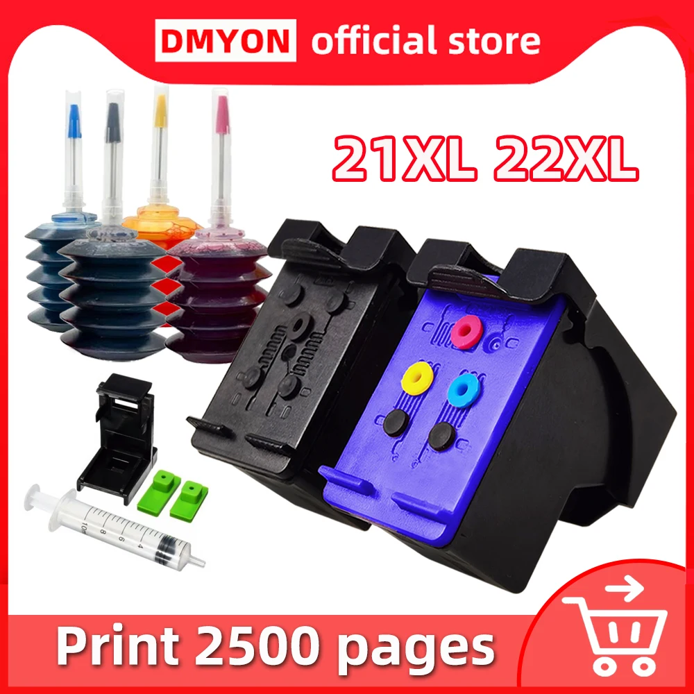 

21XL 22XL Ink Cartridge Compatible for HP 21 22 XL DeskJet D1520 D1530 D1558 D1560 D1568 D2320 D2330 D2345 D2360 D2430 Printer