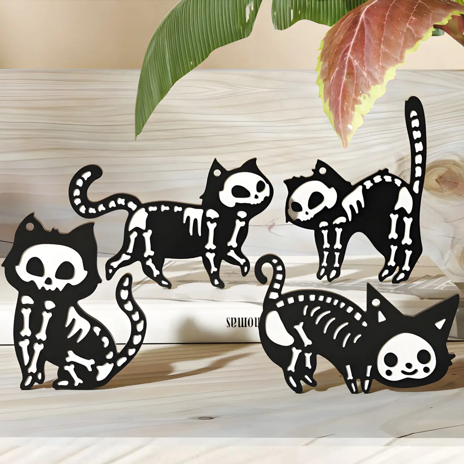 DIY epoxy resin mold Halloween skull cat silicone mold keychain pendant mold