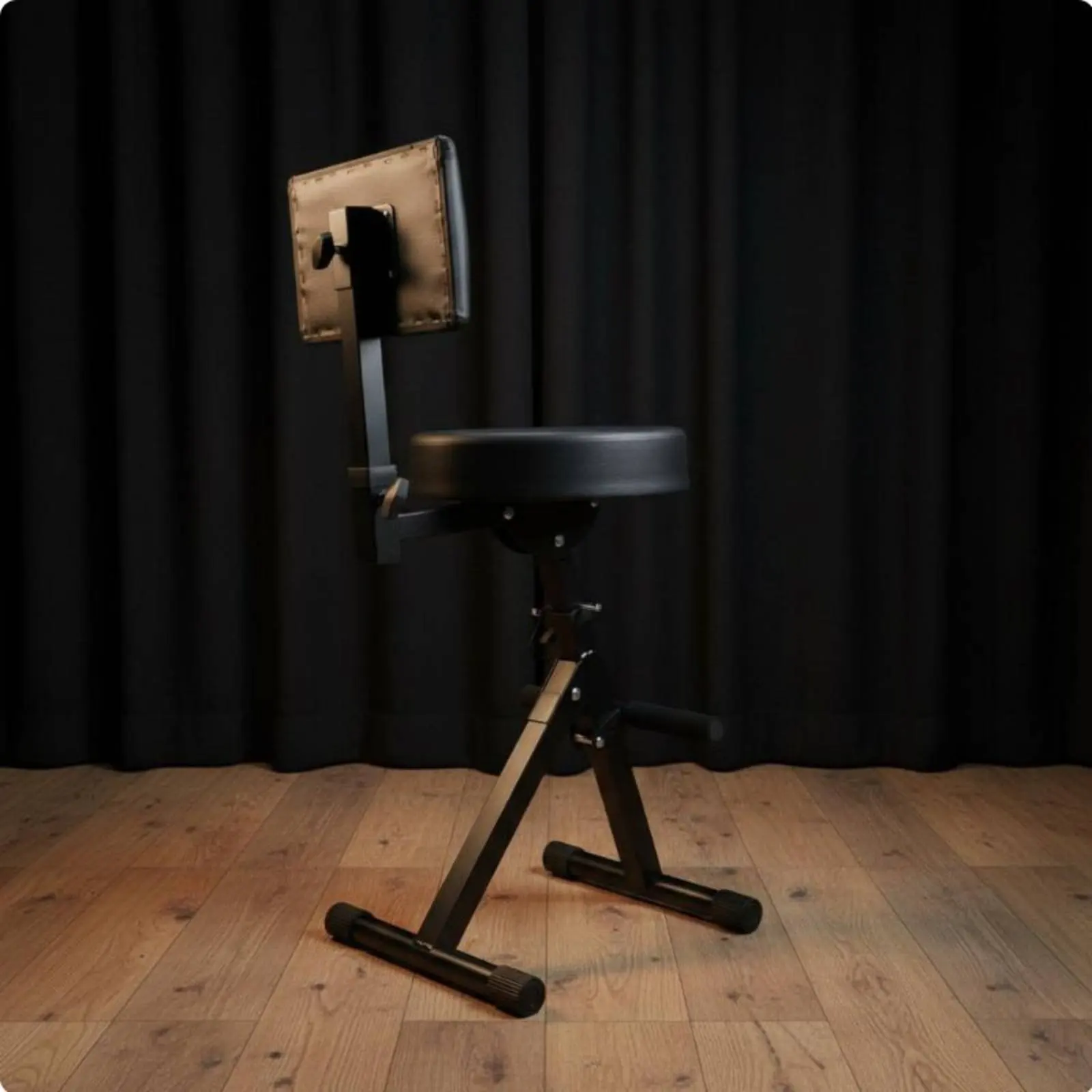 Folding Guitar Chair with Backrest Integrated Footrest Adjustable Guitar Player Seat Musical Instrument Accessory for Bar view 3