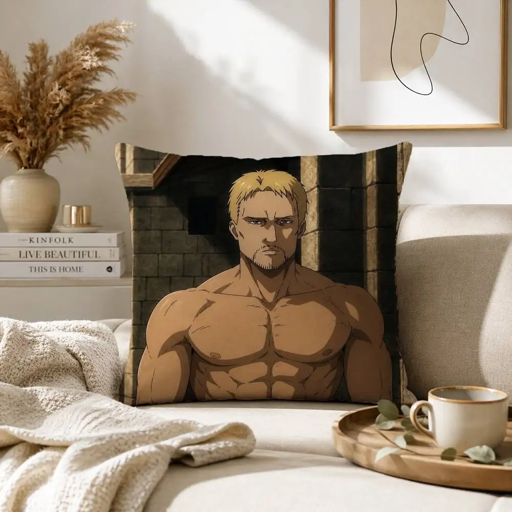 Attack on Titan Reiner Braun Pillow Case for Sofa Living Room Home office Decor Protective Cover