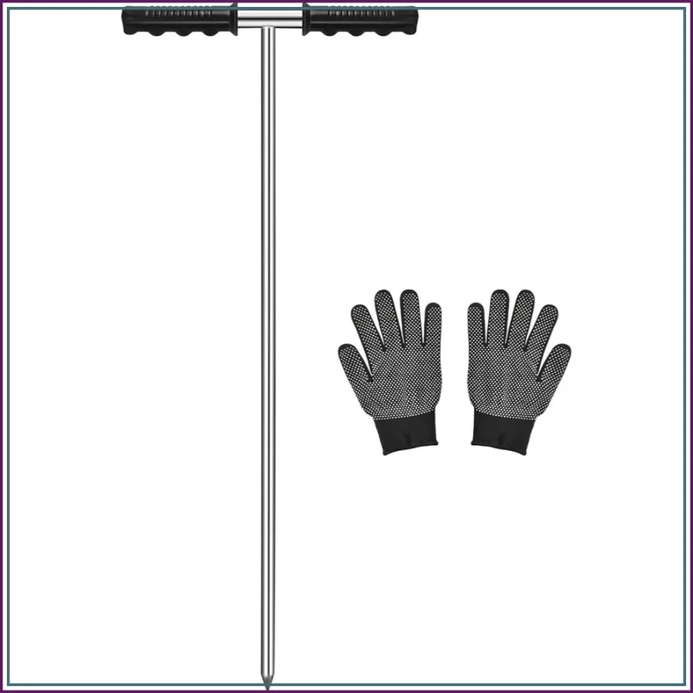 

Stainless Steel Soil Probe Rod, 32-48 Inch Adjustable Ground Rod Tool with T-Handle for Locating Septic Tanks, Underground Pipes, Water Lines, Graves, Gopher Runs