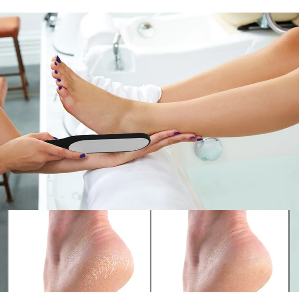 

2Pcs Double Sided Foot Callus Files Stainless Steel Pedicure Tools Dead Skin Remover Exfoliating Scrub File Smooth Soft Feet