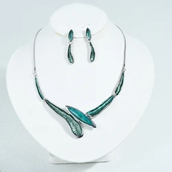 ICEYY Designer Luxury Quality Jewelry Simple shape Emerald Collares Necklace Women jewelry Set beauty accessories