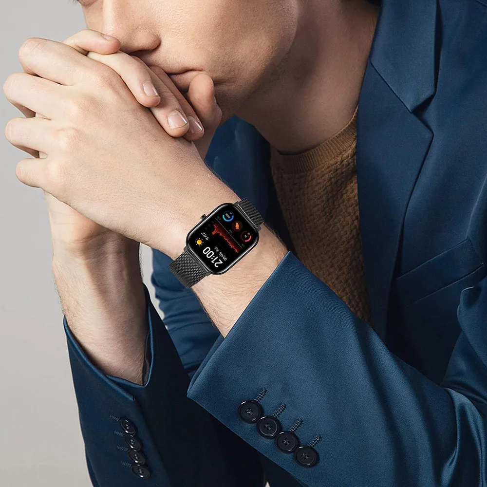 20mm Mesh Band Loop per Huami Amazfit GTS 4 3 2 2e Mini cinturino in acciaio inossidabile Correa per GTR 42mm Bip 3 S U Lite Pro