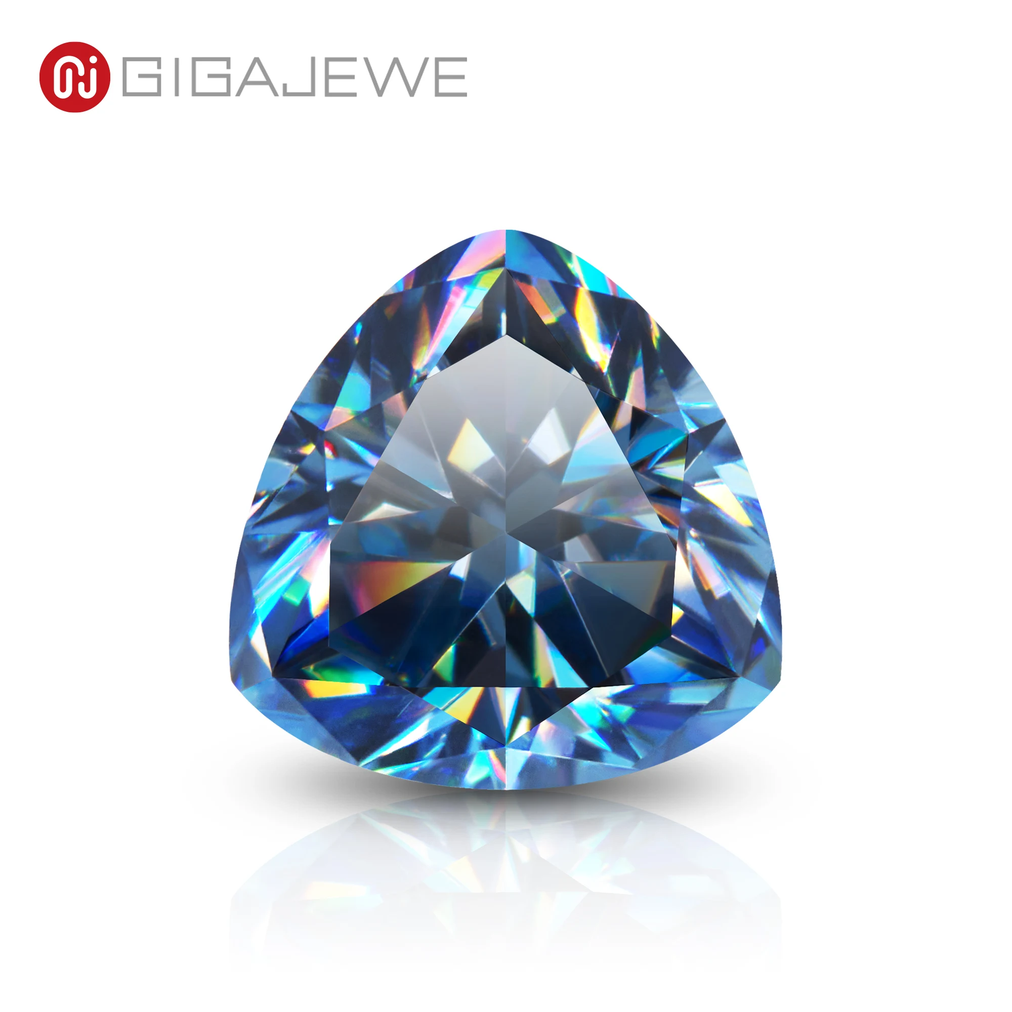 

GIGIGAJEWE Customized Trillion Blue Color VVS1 Natural Growth Moissanite Loose Diamond Test Passed Gemstone For Jewelry Make