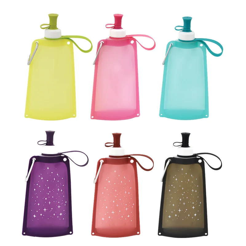 

Silicone Water Bottle Portable Folding Water Bag for Outdoor Sports Cycling, Mountain Climbing and Travel Supplies Water Bottle