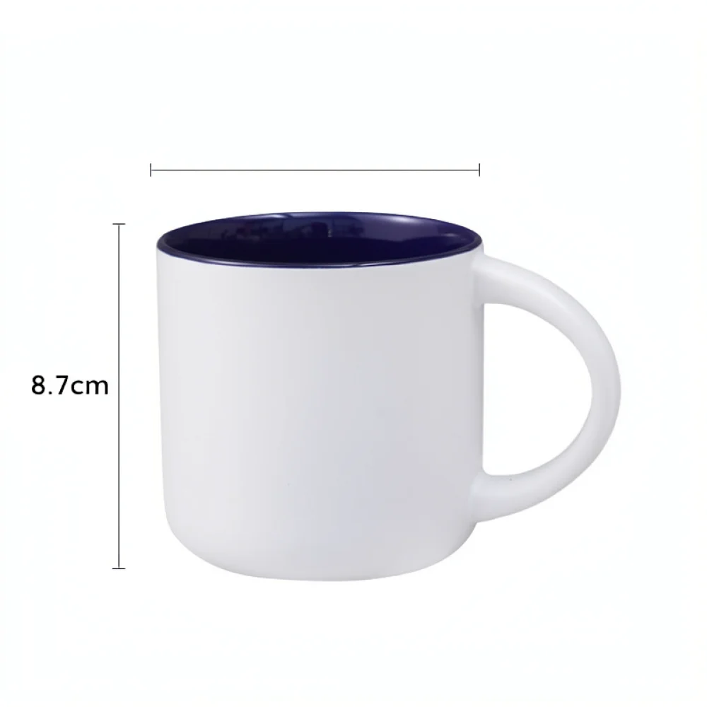 Modern Matte Ceramic Mug Square Handle Design Custom Logo Coffee Tea Drinkware Ideal Office Gift For Colleagues Leader