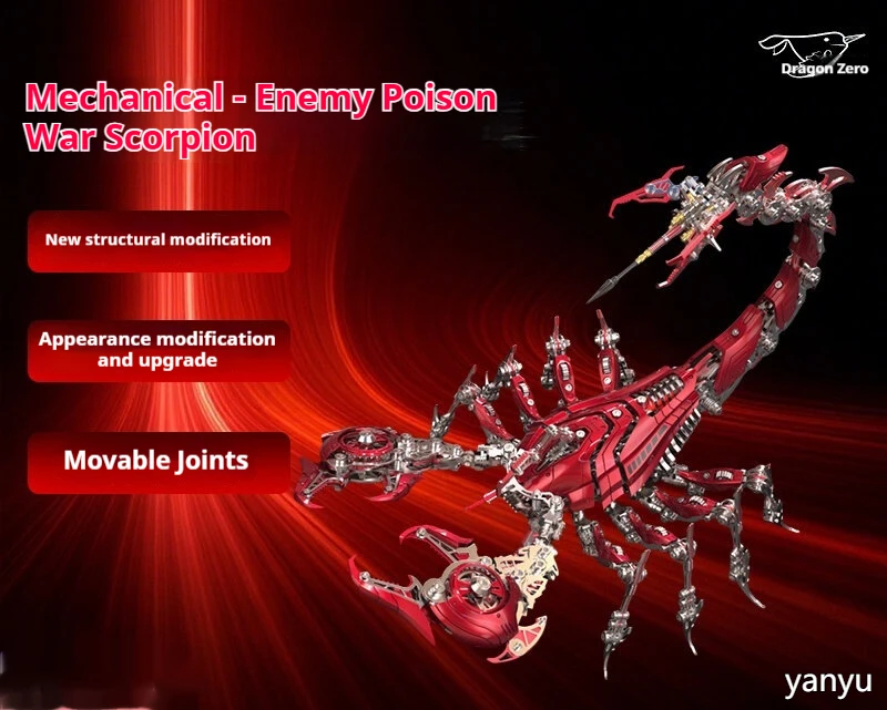 

Dragon Zero Mechanical Battle Scorpion Metal Assembly Model Diy Three Dimensional High Difficulty Mobile Model Toy