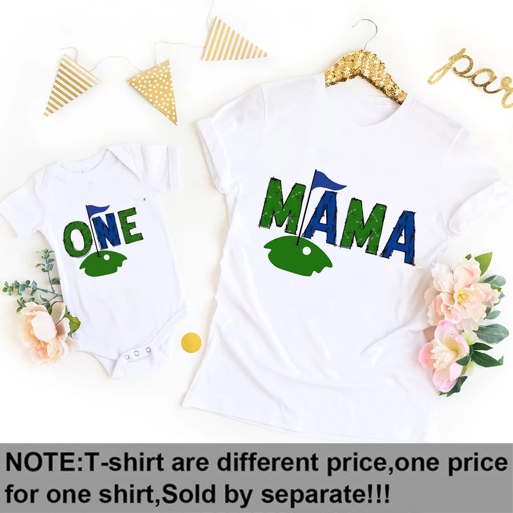 Golf Birthday Shirt 1st Birthday Outfit Hole in One Birthday Party Mom and Me Matching Clothes Mommy and Baby Gift Shirts