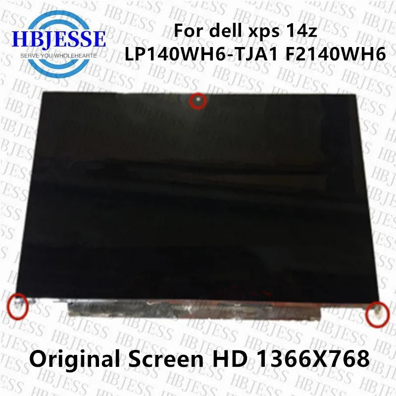 Original test well 14'' LCD Screen Panel Display Matrix Replacement Parts LP140WH6-TJA1 For Dell XPS 14Z 1366x768 40 pins WXGA