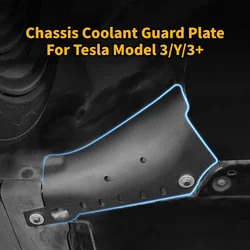 2 pezzi per Tesla Model 3/Y/3 + Chassis piastra di protezione del liquido di raffreddamento Chassis protezione della conduttura deflettore modellazione copertura protettiva Anti-perdita