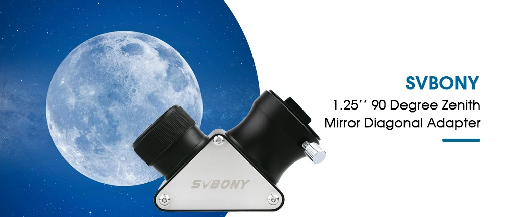 Svbony SV188/SV188P 1,25/2 Zoll Spiegel 90° ° Diagonale dielektrische Beschichtung CNC-Bearbeitung 90%/99% Reflektivität für Astronomie-Teleskope – Detail 1
