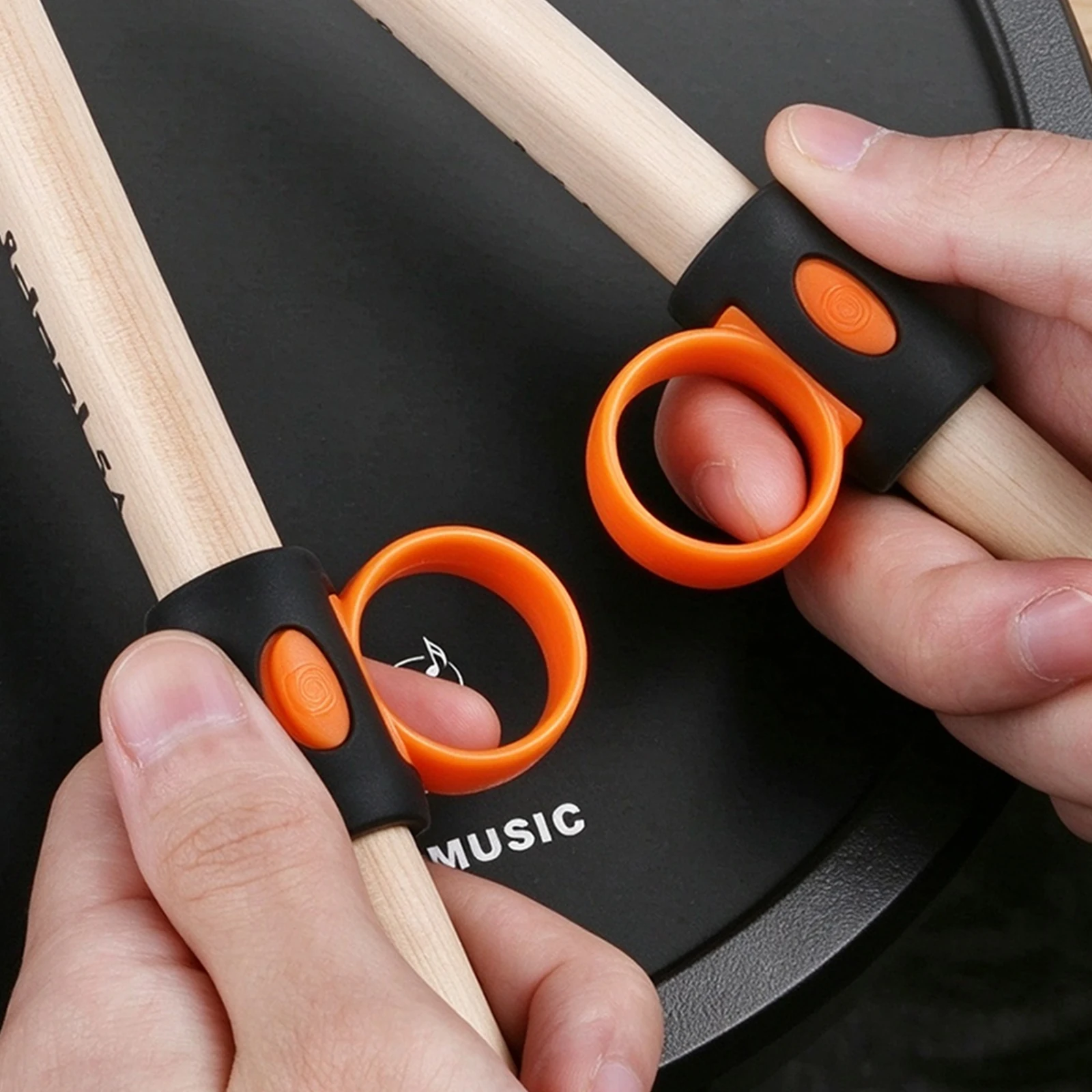 2 Pack Drumstick Finger Control Clips, Anti-Drop Hand Correction Training Aid for Beginner Drummers Percussion Accessories