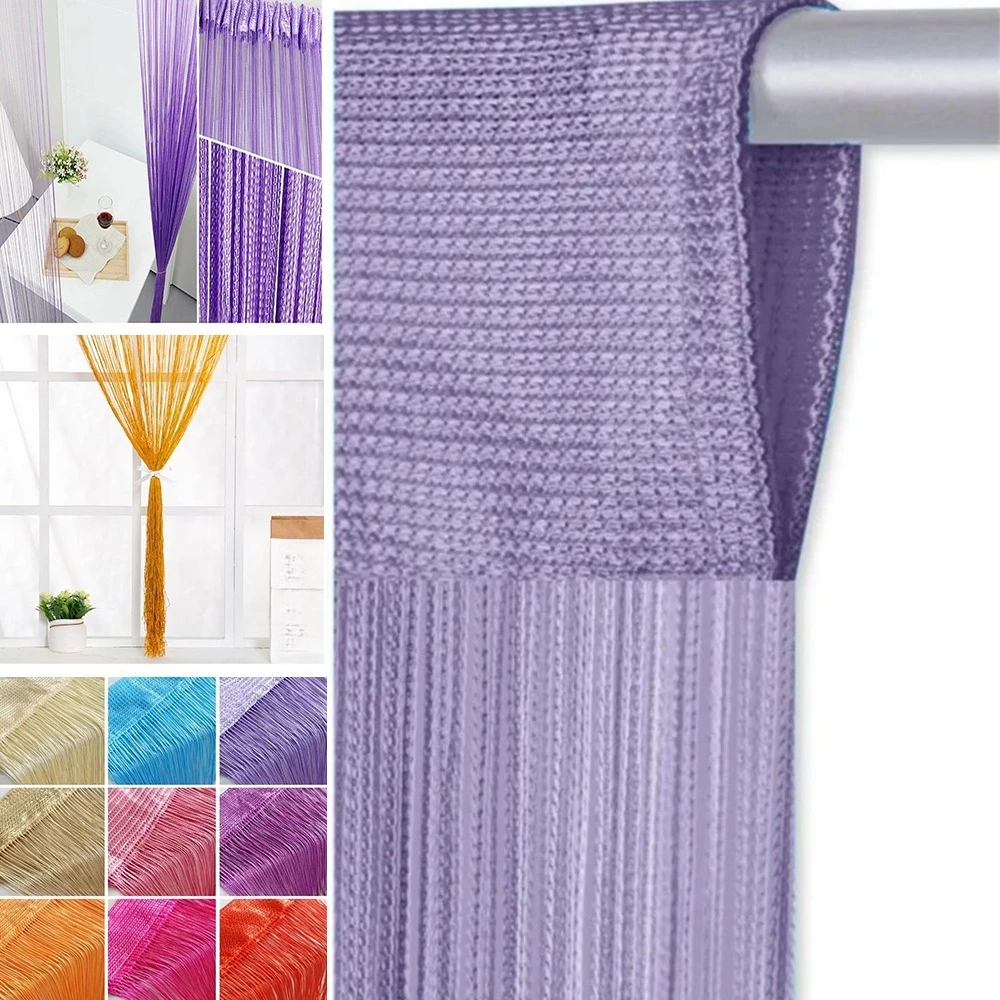 

1/2PCS String Curtains for Living Room100x200CM Thread Curtain Screen Ribbon Divider Blind Door Wall Window Panel Tassel Curtain