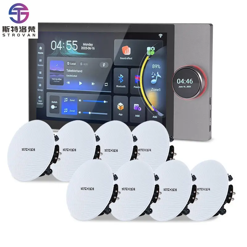 

ZXHK Tuya Q10pro 10Inch Touch Smart Home Gateway Zigbee WiFi Connectivity IPS Music Panel Built-In Amplifier Smart Home Kits Sys