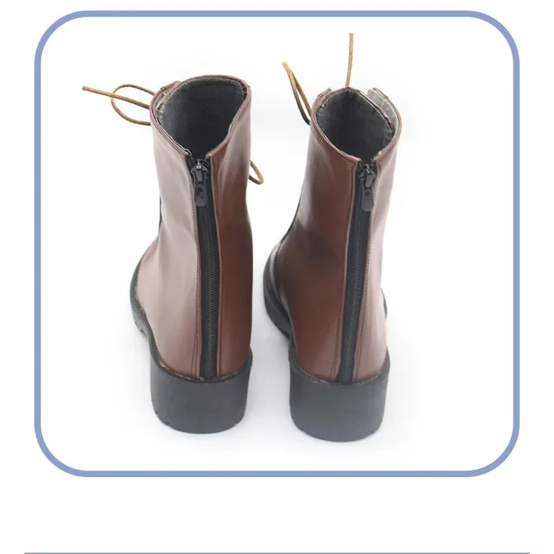 25COSSilent Witch Monika zapatos de Cosplay zapatos de cuero PU botas de Carnaval de Halloween accesorios de Anime accesorios de Cosplay hechos a medida