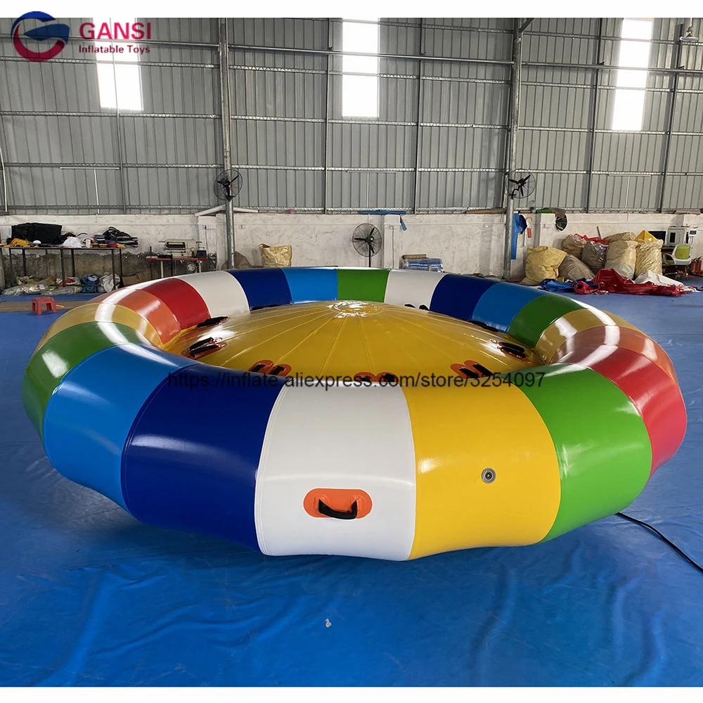 Colorful Inflatable Crazy Towable UFO Ski Tubes Inflatable Disco Boat For Sale