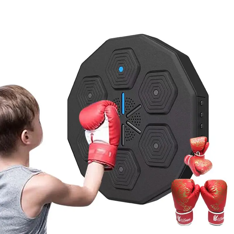 

Wall Mounted Boxing Machine Electronic Music Boxer Wall Punching Pad Smart Music Boxing Target With Gloves For Adults Teens