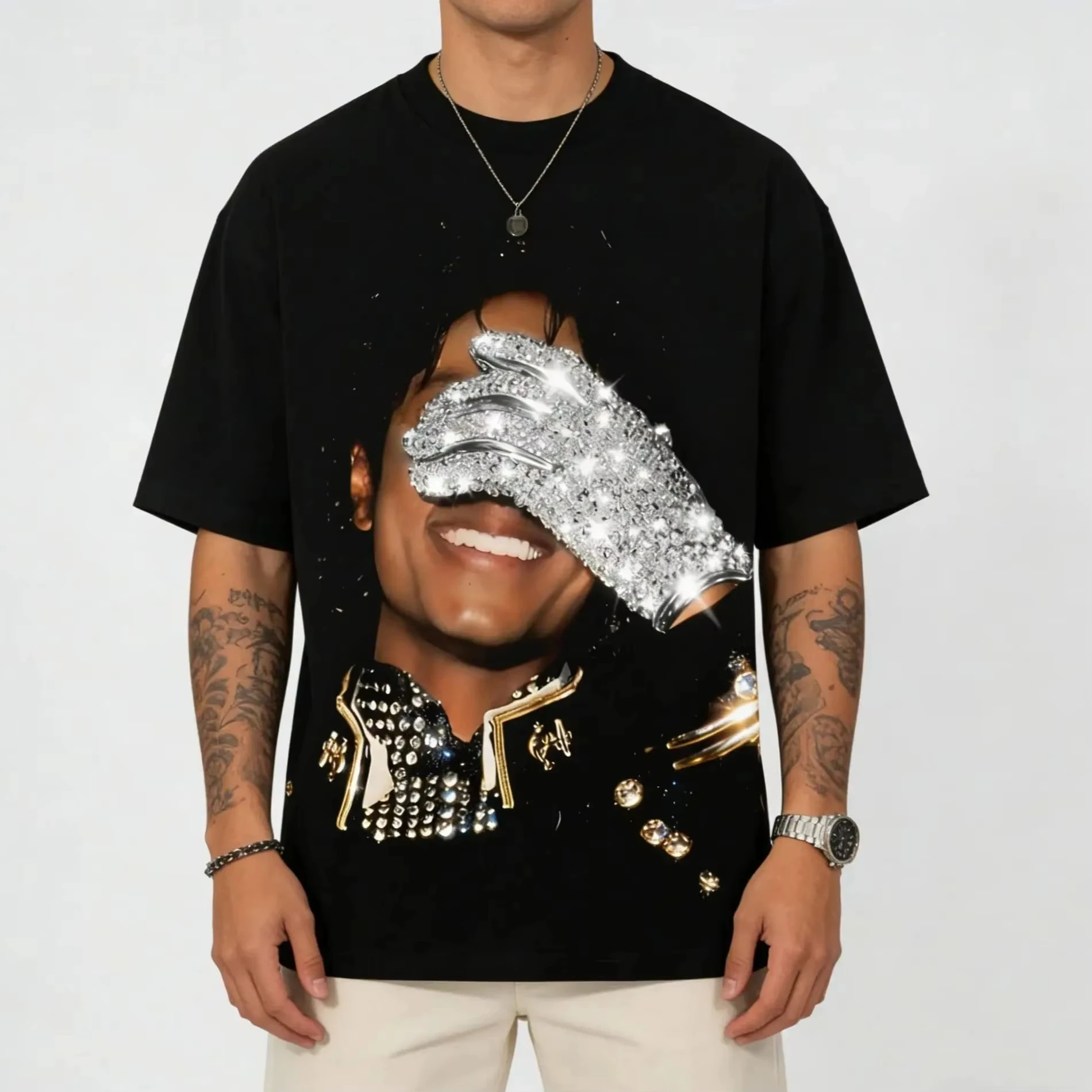2026 MJ Michael Jackson Graphic Y2k Hip Hop Fashion Gift Tee Men Women Adults Children Boy Gril Kids Parent Child Cotton T shirt