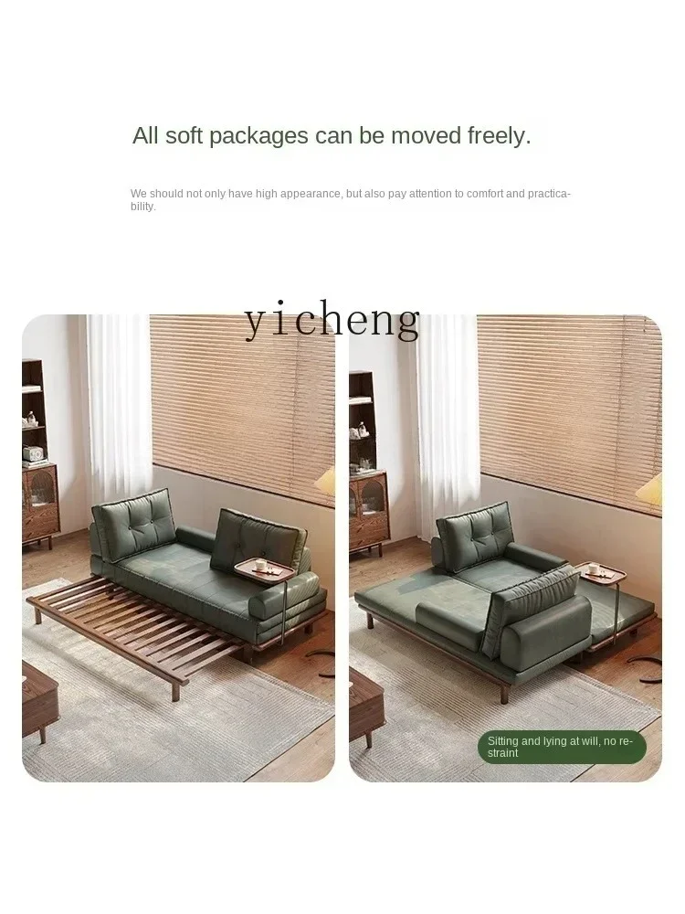 y9.4-  Multi-Functional Technology Cloth Sofa Bed Push-Pull Dual-Use Folding Retractable Small Apartment Double