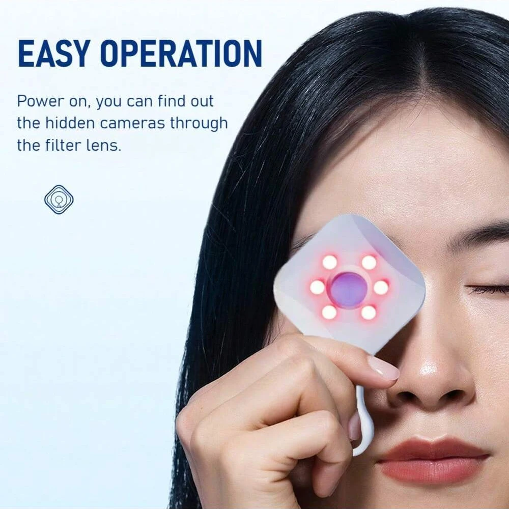 Hidden Camera Detector Small Hidden Camera Finder Spy Camera Detector For Hotel,Home, Bedroom, Bathroom, Etc USB Rechargeable