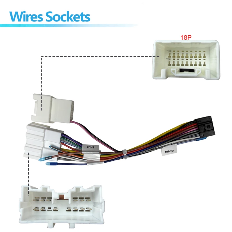 Android Car radio Canbus Box Decoder ForMitsubishi Pajero Sport Space Star 16 pin Wiring Harness Plug Power Cable