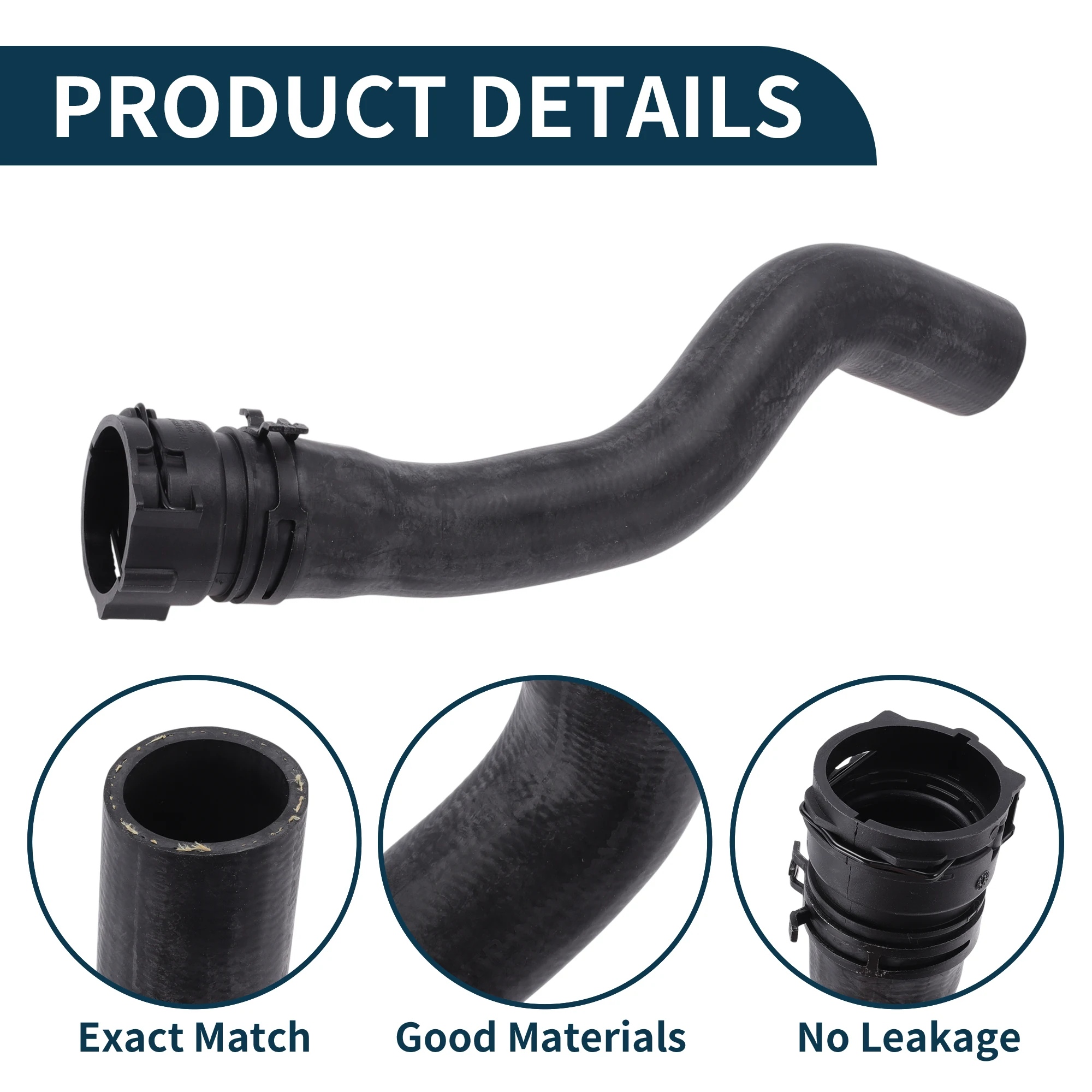

UXCELL Radiator Hose Heater Hose No.LR039253 for Land Rover for Range Rover 2013 Rubber Coolant Pipe Black 1 Pc