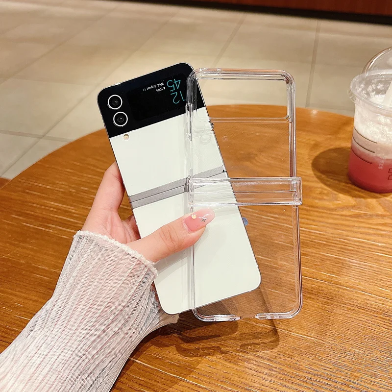 Klare Handyhülle für Samsung Galaxy Z Flip 8 7 FE 6 5 4 3 5G Stoßfeste, faltbare, transparente, harte Schutzhülle für Samsung Z Flip8 Flip6 – Detail 10