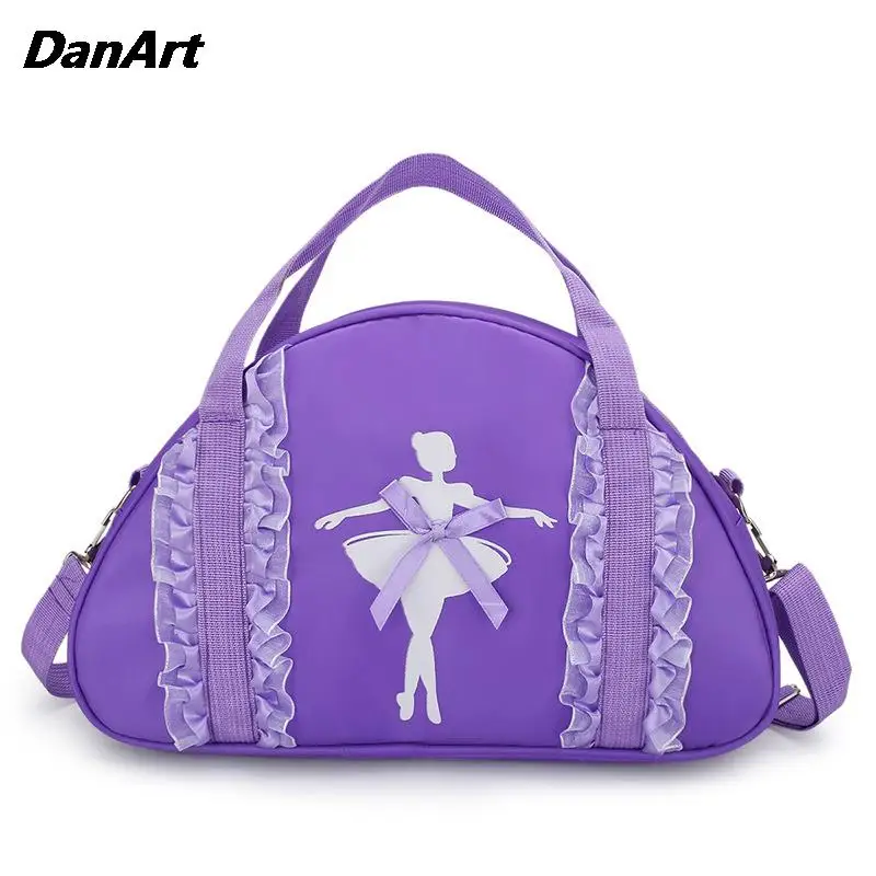 Borsa da ballo monospalla per bambini borsa da ballo per principessa in pizzo per ragazze borse sportive per ginnastica per bambini borsa da ballo per balletto latino