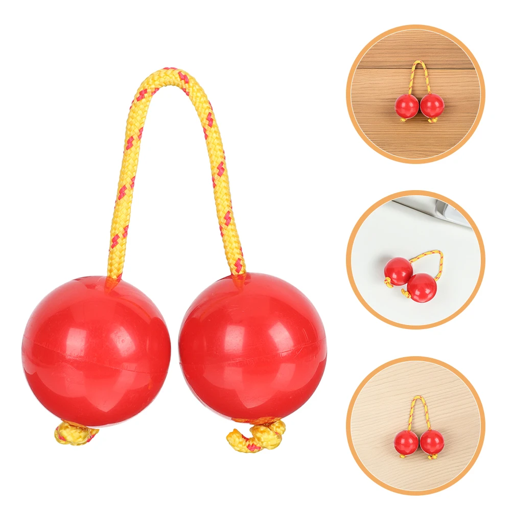 

2 Pcs African Ringing Kashaka Rhythm Instrument Musical Balls Percussion Double Shaker Rattle Abs Hand Child
