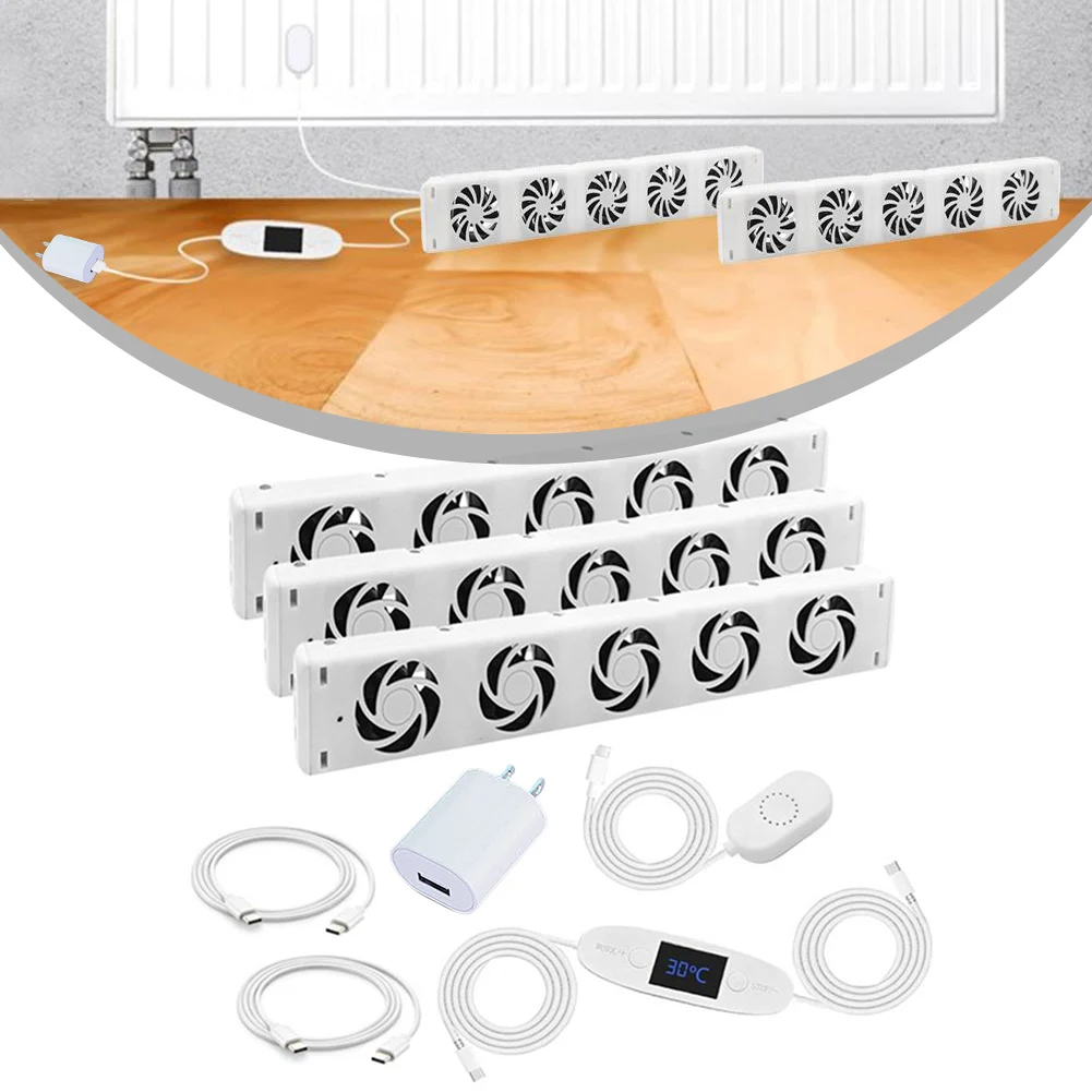 

Smart Energy Saving 5 Fan Radiator Ventilator with Adjustable Speed and Automatic Operation for Faster Heating