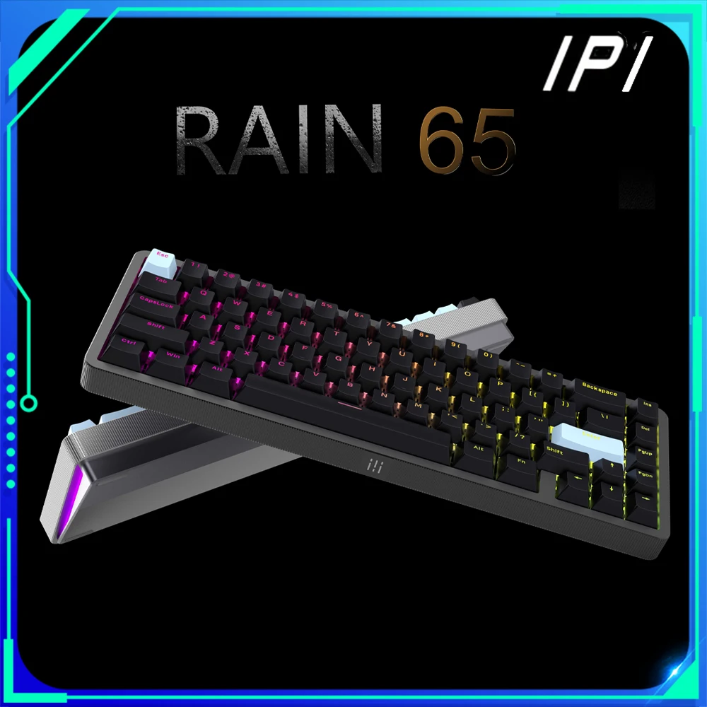 IPI Rain65 Magnetic Switch Mechanical Keyboard Aluminium Alloy Three Mode Gaming Keyboard 8000hz Return Rate PC Gamer Accessory