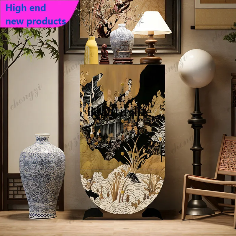 French vintage style solid wood, entryway vintage decorative cabinet, entryway side dining cabinet, multifunctional storageA68