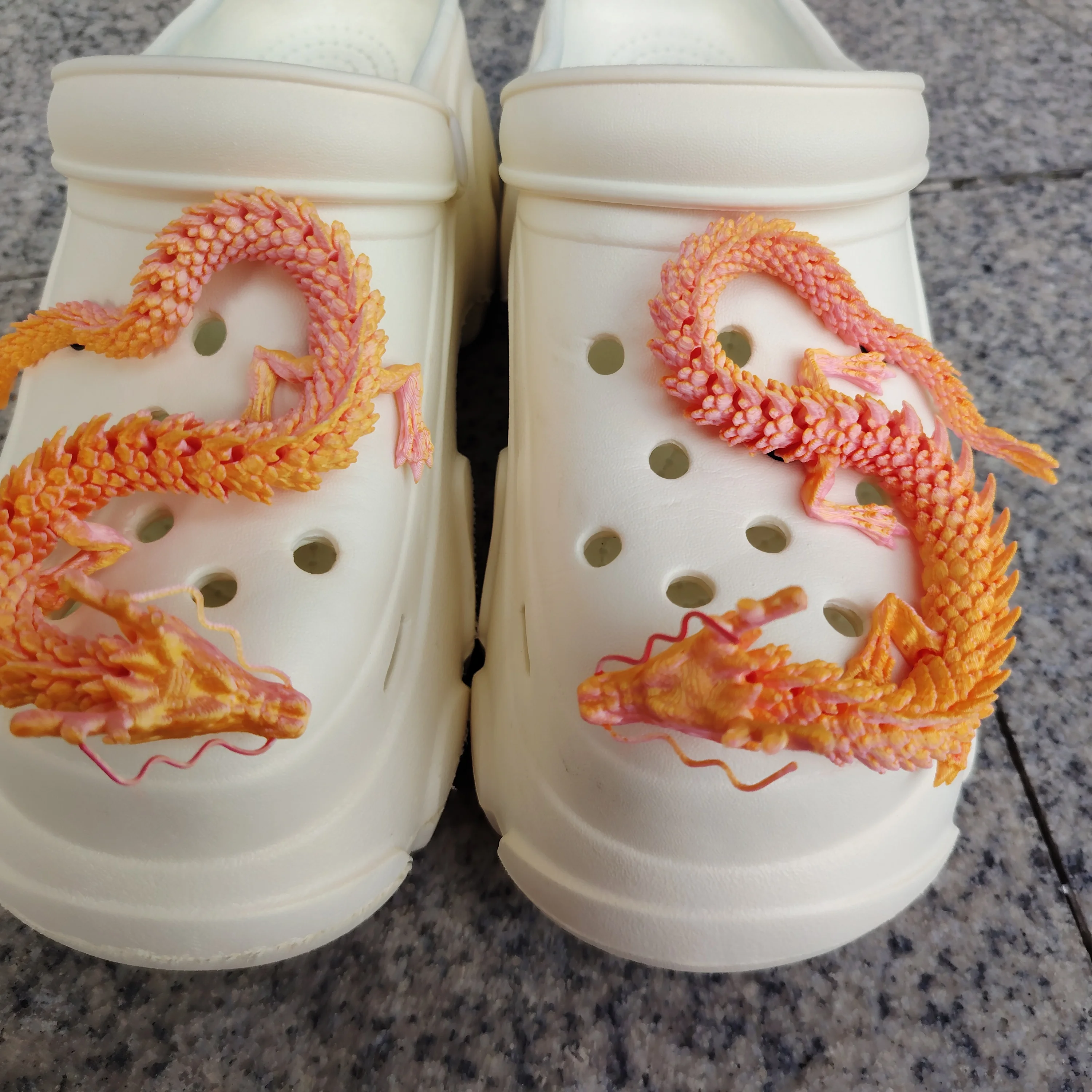 2pcs Shoe Charms for Crocs,Chinese Legend Dragon Shoe Charm - DIY Accessory for Clogs, Sandals & Slippers