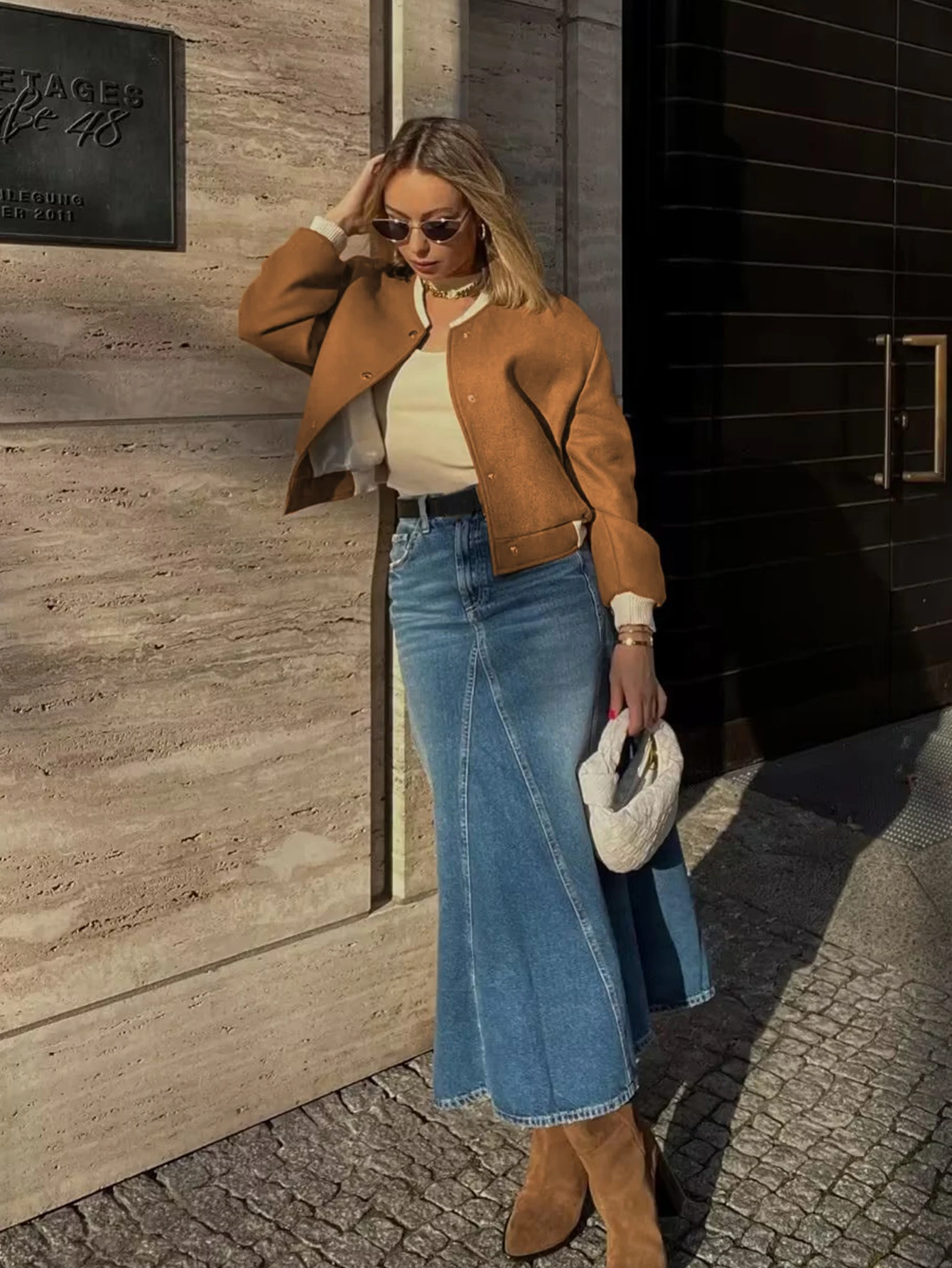 Conciso 여성 봄버 재킷 카키색 짧은 아웃웨어 긴 소매 빈티지 조끼 여성 캐주얼 루즈 포켓 스티치 코트 JN53JJ9670