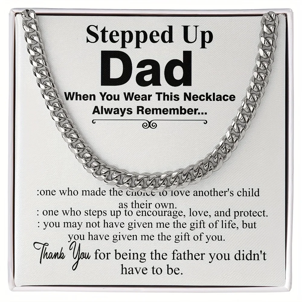 Man's Stainless Steel Necklace, Bonus Dad Birthday Day Gift, Christmas Gift, Necklaces for, for Teenager