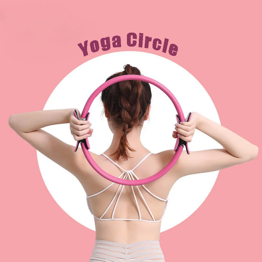 

Yoga Fitness Ring Circle Pilates Women Girl Exercise Home Resistance Elasticity Yoga Ring Circle Gym Workout Pilates Accessories