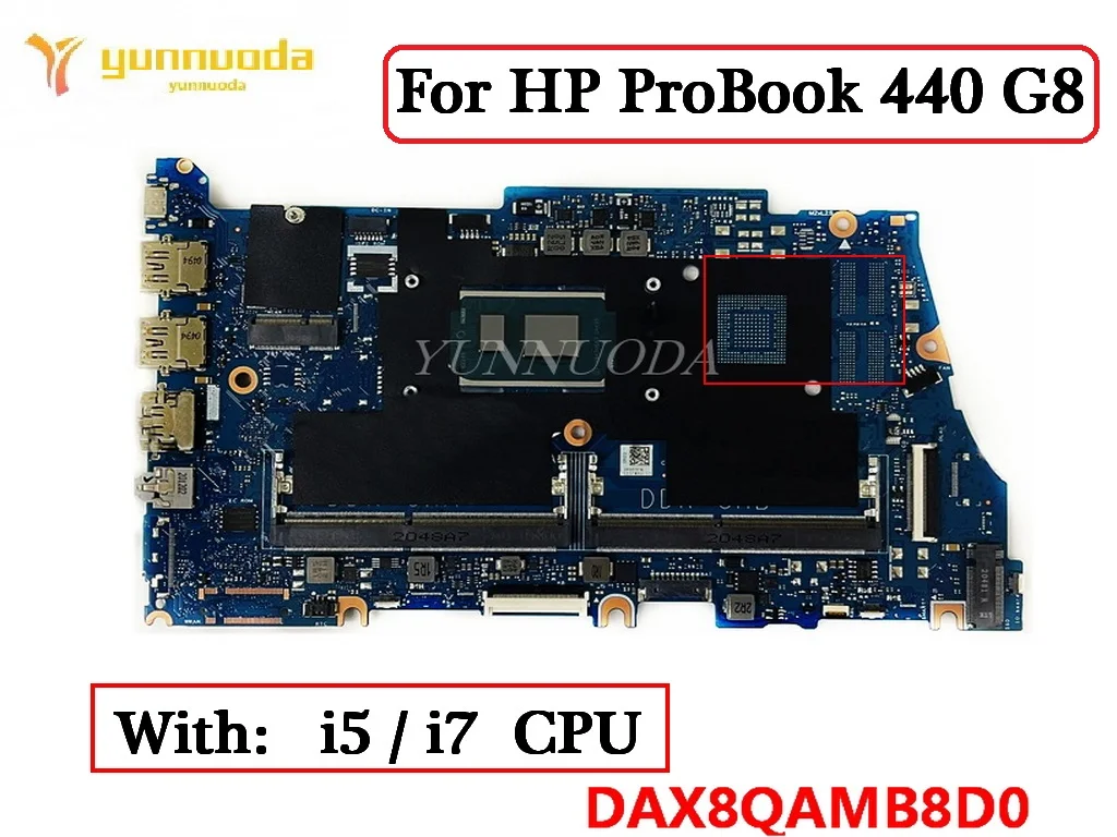 DAX8QAMB8D0 For HP ProBook 440 G8  Laptop Motherboard With  I5 I7 CPU M21702-601 M21708-601 DDR4 100% Tested