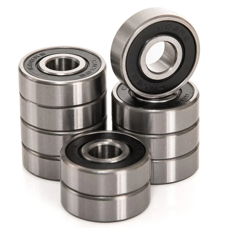 

10 PCS 608-2RS Double Black Rubber Sealed Bearings 8x22x7mm, Deep Groove Ball Bearing ABCE-3 Pre-Lubricated